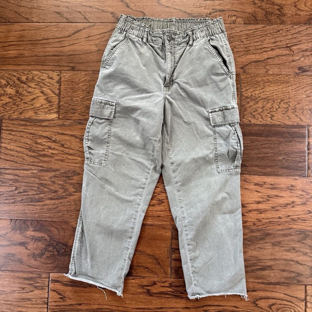 American Eagle Cargo Pants Super Stretch Green Utility Grunge 8 Short
